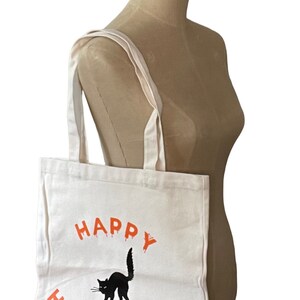 Trick or Treat bag, spooky season, canvas tote bag, Halloween bag, gift for her, gift for him, reusable bag