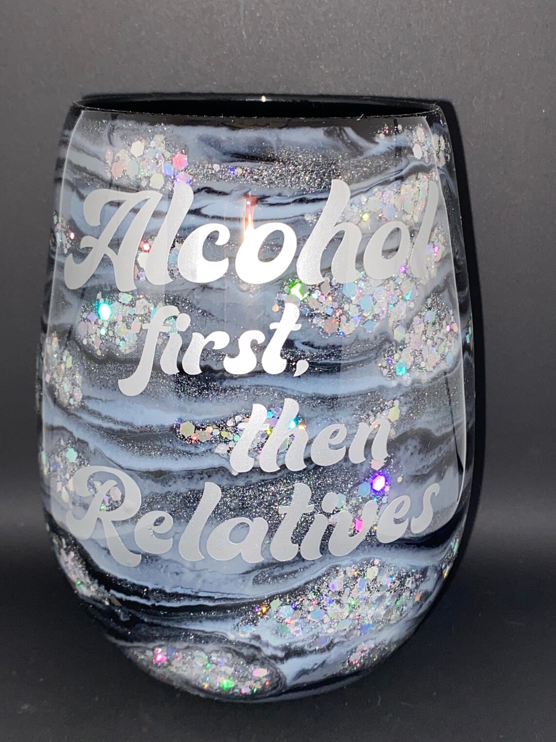 Custom Personalized Epoxy Wine Glass Set Etsy