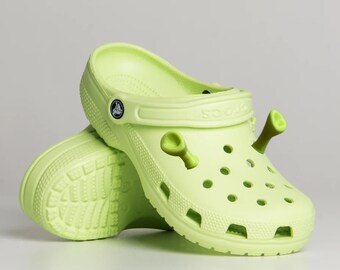 Green crocs hotsell with fur