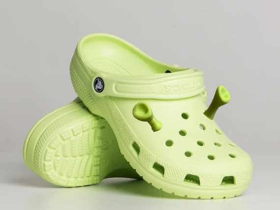 Croc Charm Ogre Ears Shrek Ears for Crocs Shoe Charms 4 Pack Celery Green  Citrus Green 