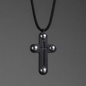 Collar antiestrés con colgante de cruz - Bola giratoria para aliviar la ansiedad, la preocupación, la concentración y el estrés.