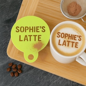 Personalized Coffee Stencil: Custom Logo Drink Stencil, Reusable