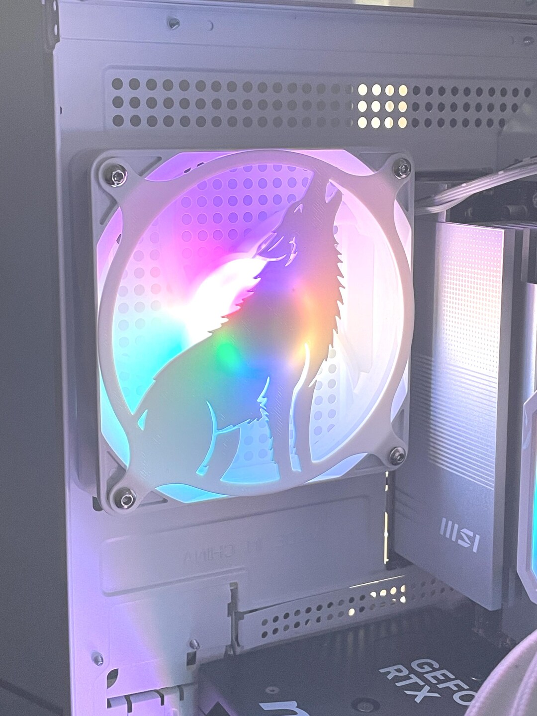 Wolf PC Fan Grill Cover: 3D Printed Gaming Mod - 120mm - Etsy UK