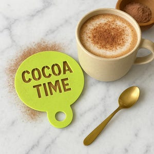 Personalized Coffee/Cocktail Stencil: Custom Drink Stencil for Business