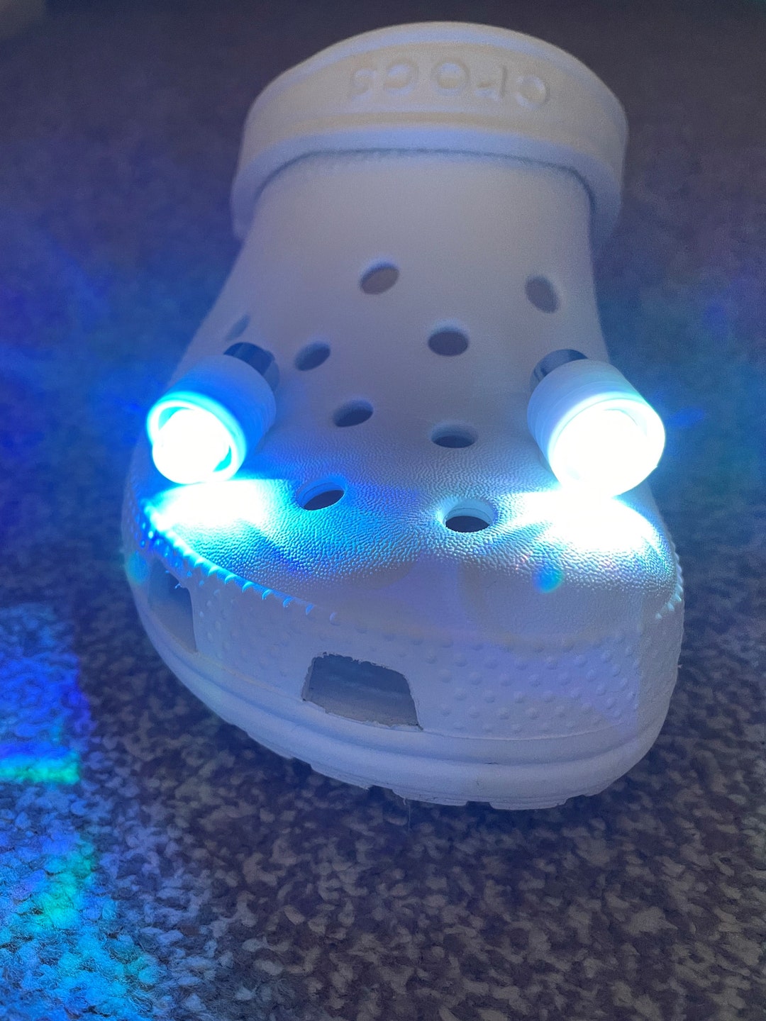Croc Headlights Crocs Lights Charm Safety/rave Flashlights - Etsy