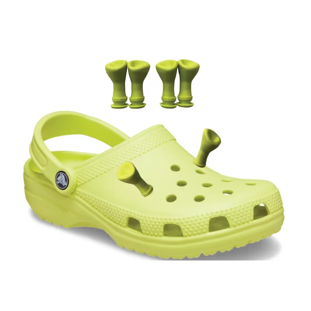 Crocs Unisex-Child Classic Shrek Clogs, Lime Punch, 4