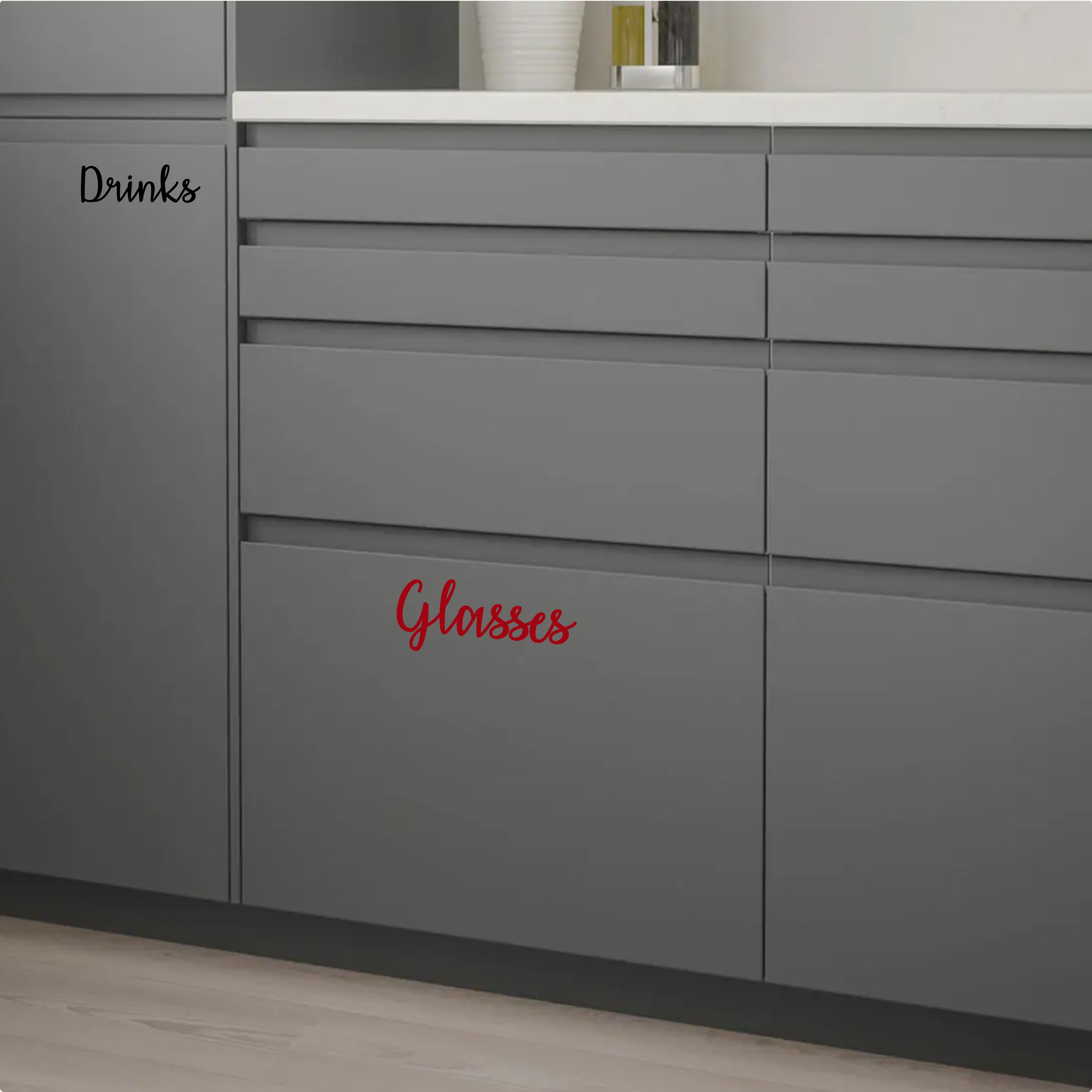Drinks Cupboard Door Decal Cupboard Label Vinyl Decal Etsy