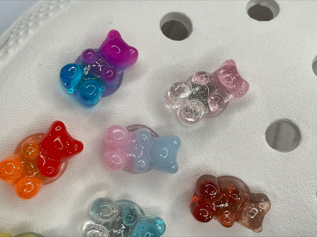 Cute Gummy Bear Glitter Jibbitz Croc Charm Customize Your Etsy