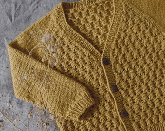 Boston Cardi Kids Knitting pattern PDF tutorial knitwear design in ENGLISH