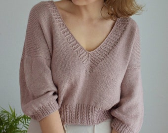 Mayflower Blouse Knitting Pattern: Romantic Knitwear Design (PDF)
