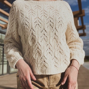 Rosental Sweater Knitting Pattern Design PDF Tutorial Lace Kid Silk ...