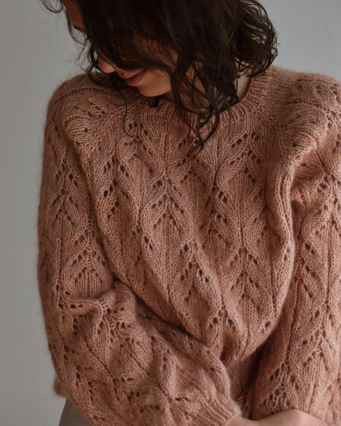 Rosental Sweater knitting pattern design PDF tutorial Lace Kid | Etsy