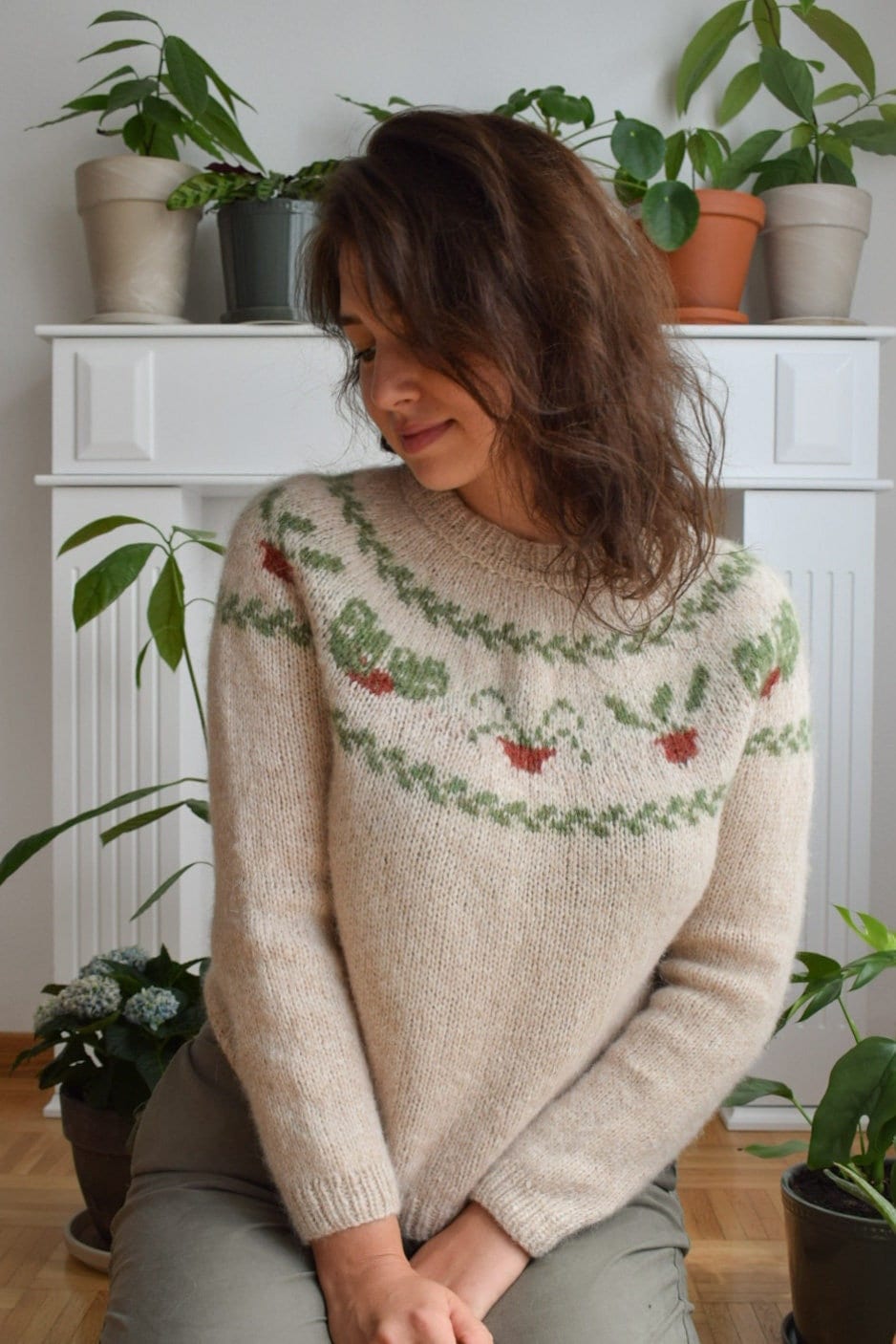 トップス [GROWN] KNITTED PULL OVER / FLOWER DRUM Grown Clothing USA Organic Knit Sweater - Petal – The Little