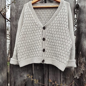 Boston Cardigan knitting design pattern knit diy pdf digital tutorial in English image 4