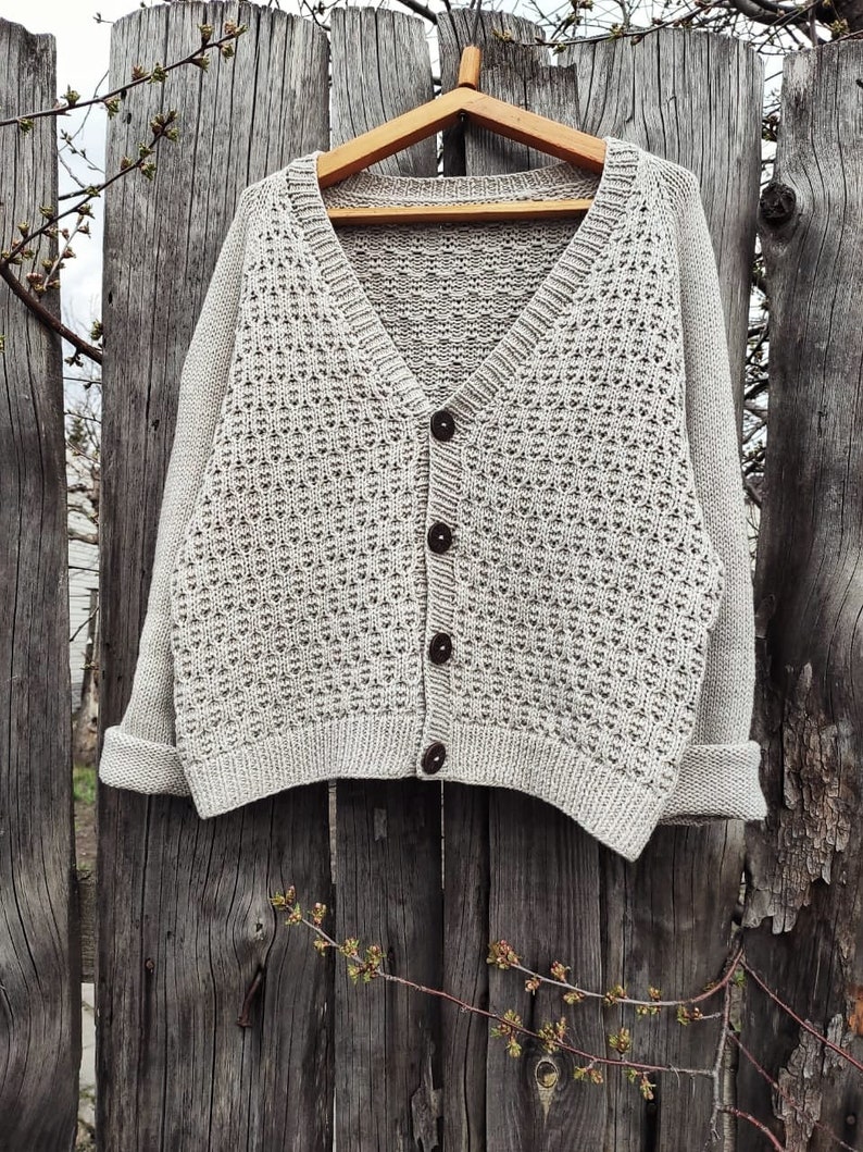 Boston Cardigan knitting design pattern knit diy pdf digital tutorial in English image 4