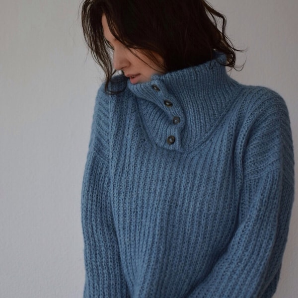 Alps Sweater PDF knitting pattern tutorial knitwear design oversize textured sweater