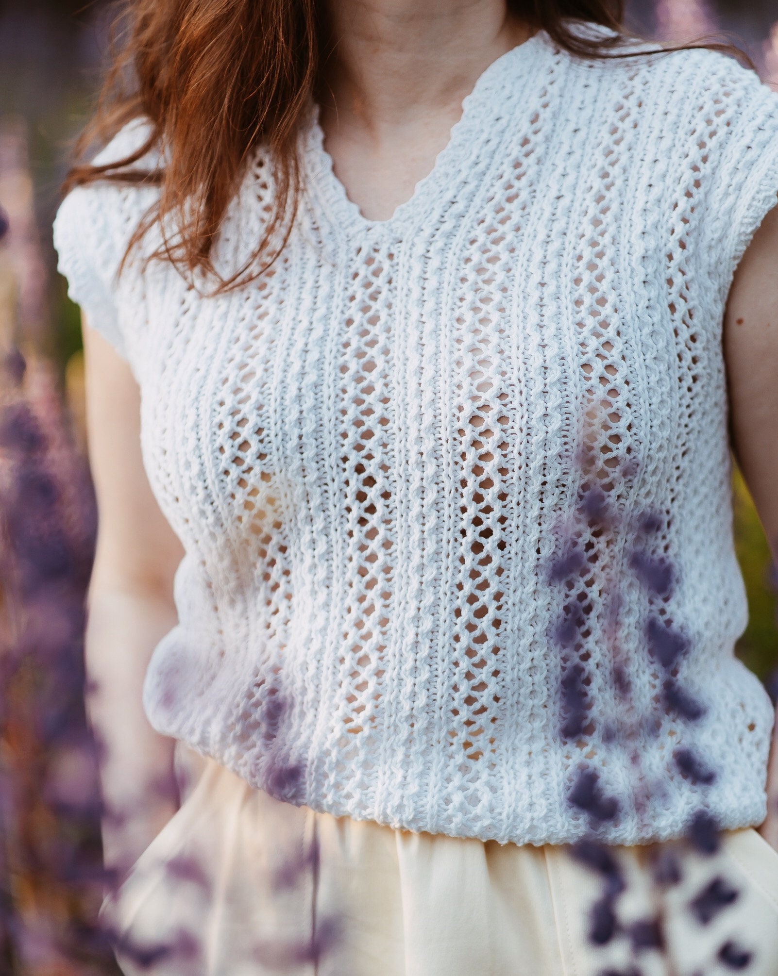 Toledo Lace Knit Top Pattern: Summer Tee (PDF Download) - Etsy