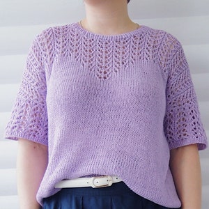 Provence top knitting design pattern pdf download digital tutorial knitwear in English image 6