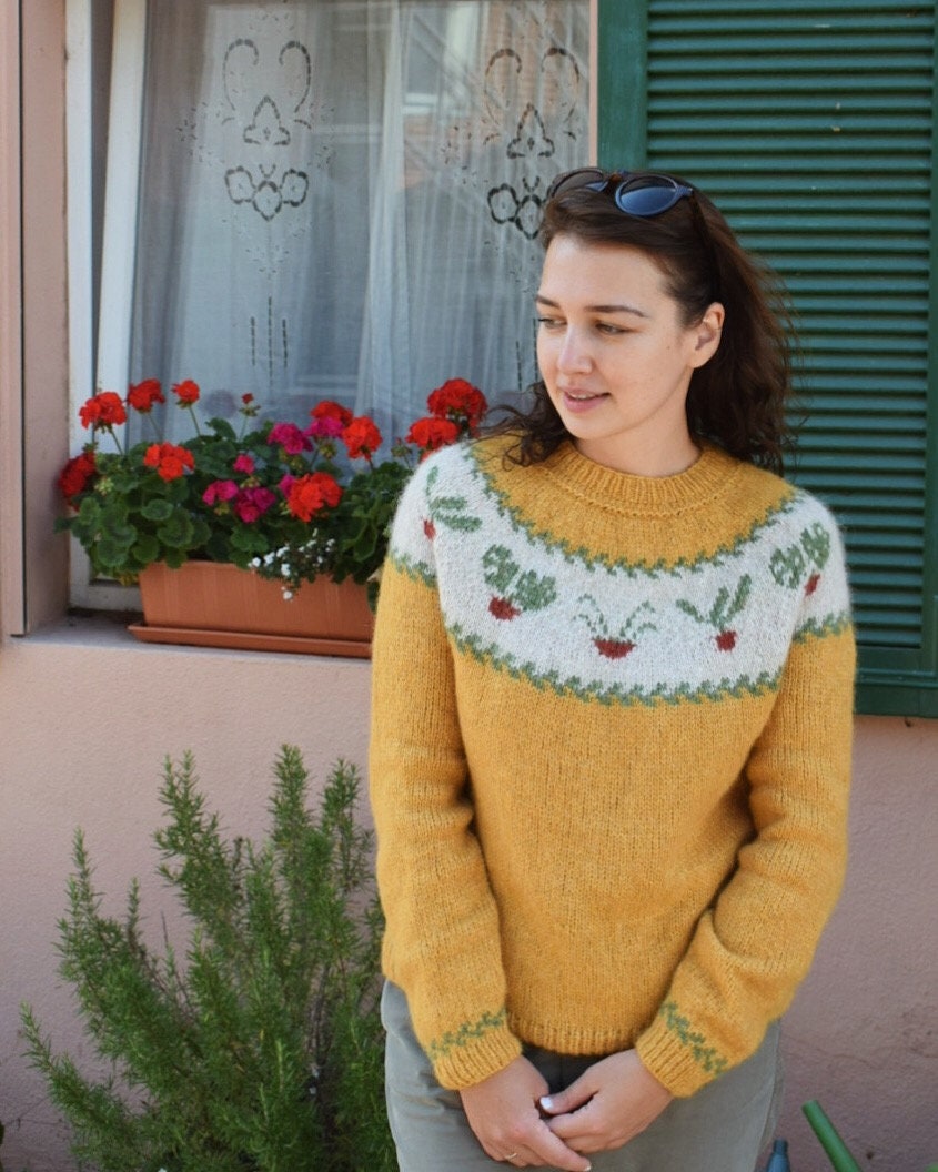 トップス [GROWN] KNITTED PULL OVER / FLOWER DRUM Grown Clothing USA Organic Knit Sweater - Petal – The Little