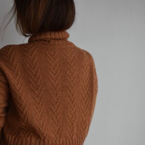 LIANA sweater PDF knitting pattern design knit turtleneck tutorial oversize jumper vest knitted DIY modern knitwear digital download image 10