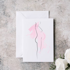 Baby Shower, Dzieło sztuki, Kobieta w ciąży, dziewczynka, różowy. Natychmiastowe pobranie sztuki. Do druku, Kliknij, aby uzyskać więcej szczegółów!
