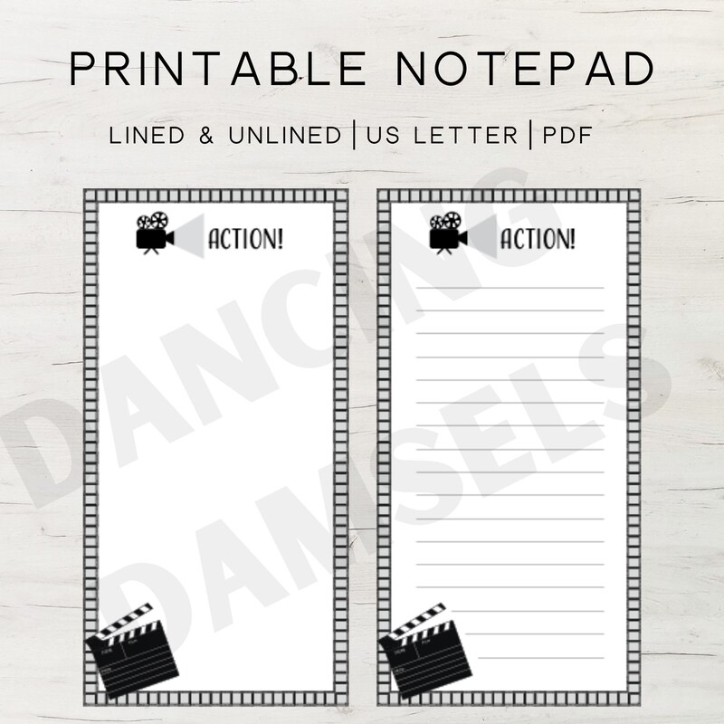 Printable Notepad - Etsy