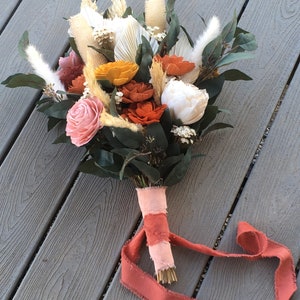 Sola Wood Flower Boho Bridal Bouquet