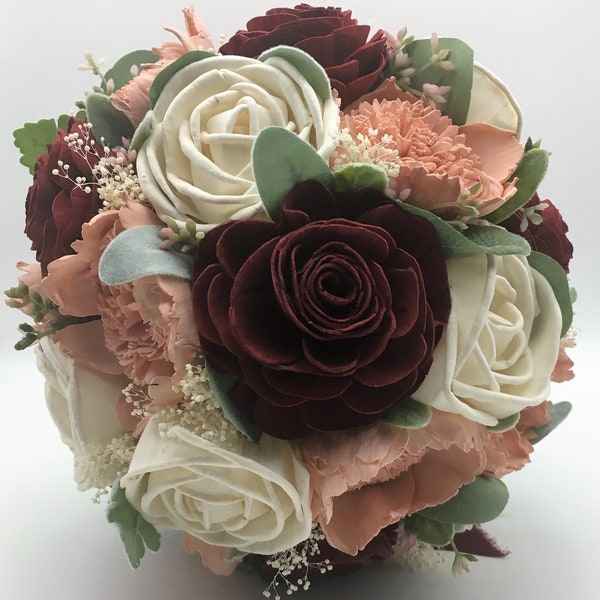 Wood Flower Bouquet Etsy
