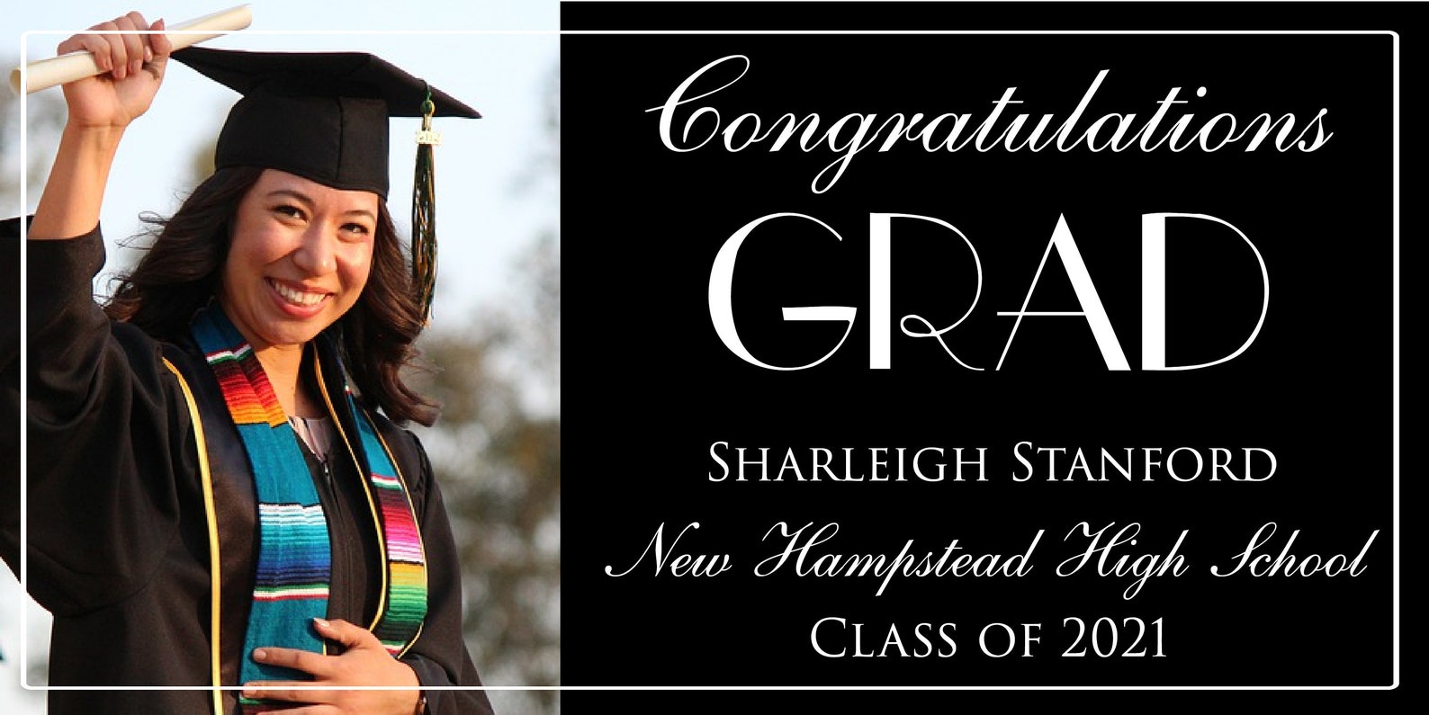 Custom Graduation Printed HD Banner Sign Complete With Hem and Etsy