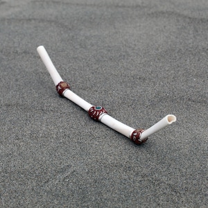 Bone Long Tepi Applicator | Decorated with a piece of Aya Vine and Peruvian Turquoise