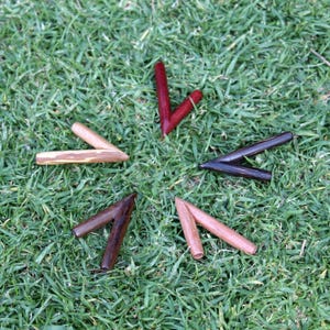 Thin Kuripe ~ Kuripi Self Applicator | Made of Palo Santo, Palo Sangre, Madera Negra, Algarrobo Tree and Chonta Wood