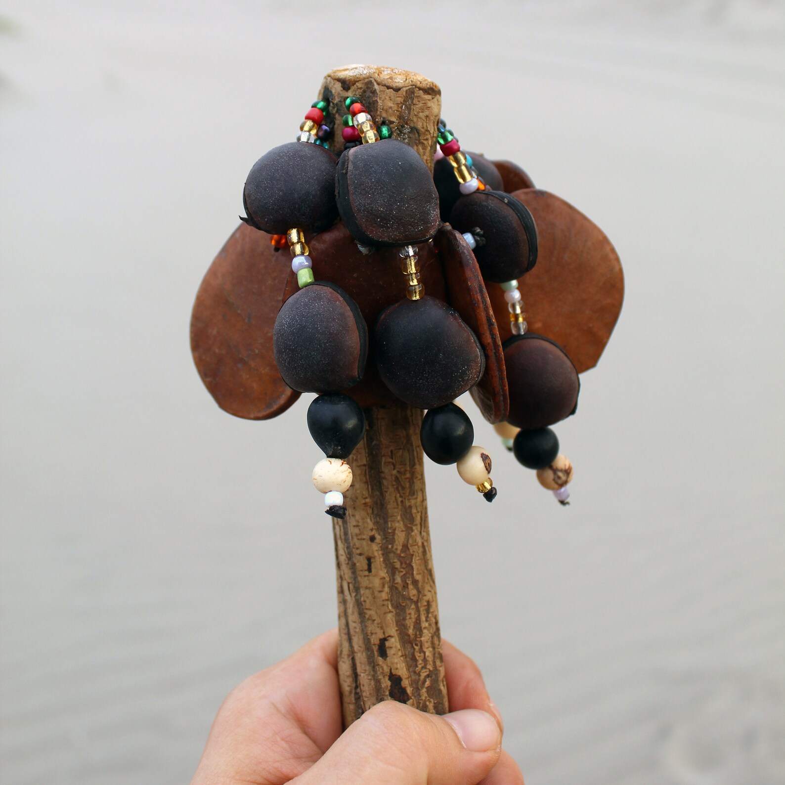 Shipibo Seed Rattle Maraca Handle Part Made From Aya Vine - Etsy