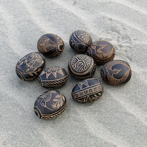 Peruvian Rattle – Egg-Shaped Shipibo Shamanic Rattle | Sacred Ceremonial Instrument | Head Diameter average 5 - 6 cm.