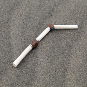 Bone Tepi Applicator | Decorated with a piece of Aya Vine and Peruvian Turquoise