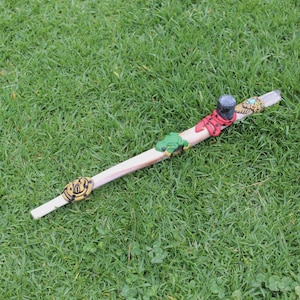 BONE MAPACHO PIPE with Clear Quartz and Sacred Animal Totems
