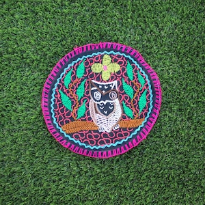 Shipibo Altar Cloth made by Shipibo Female Shaman | 20 cm in diameter  | Traditional Shipibo Embroidery | Ayahuasca vision