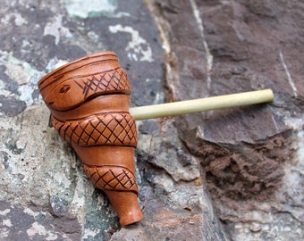 Snake Kashimbo Shamanic Ceremonial Pipe | Peace Pipe | Hand Carved |  Made of Amazon Rainforest Wood