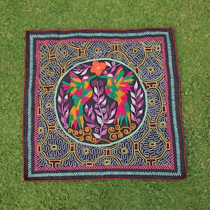 Shipibo Altar Cloth made by Shipibo Female Shaman | 68 cm x 67 cm | Shipibo Embroidery