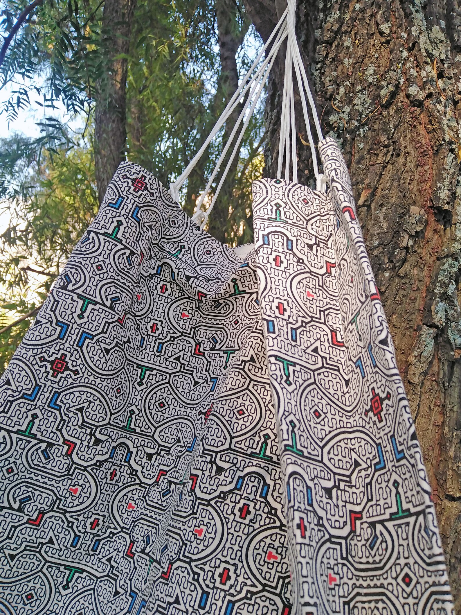 Traditional Shipibo Pattern Print Hammock From Pucallpa Peru Etsy