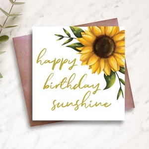 Carte tournesol, carte joyeux anniversaire soleil, carte d'anniversaire pour ami, carte d'anniversaire nièce, carte d'anniversaire tante, fête, carte de rétablissement
