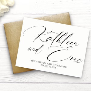 Carte de mariage, carte de jeune marié personnalisée, carte pour jeunes mariés, carte de voeux, carte d'anniversaire, célébration, M. et Mme, jeunes mariés