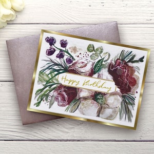 Happy Birthday Card, Birthday Card, Personalized Card, Greeting Card, Bonne Féte, Anniversary Card, Congratulations Card
