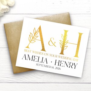 Wedding Card for couple, mother, father, in-laws, sister, husband, wife, personalized, Card for Newlyweds, Greeting Card, Anniversary Card