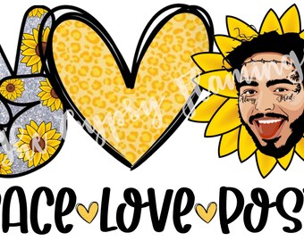 Ready To Press Sublimation Transfer Peace Love Posty Post Malone Sunflower Leopard Cheetah Print Sublimation Transfer Image Transfers Paper Party Kids Lifepharmafze Com