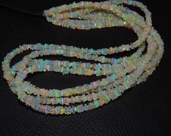 Ethiopian Opal Square Beads Heishi Shape 3x4.MM Approx 16Inches Natural Wholesale Price