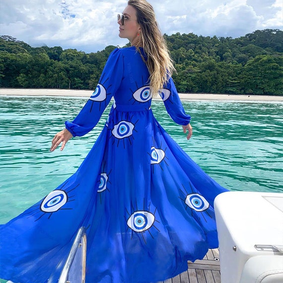 Blue beach cheap kaftan