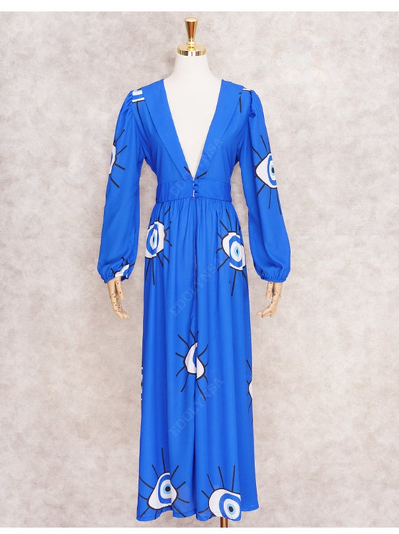 Eye Print Kaftan Beach Coverup Bride 