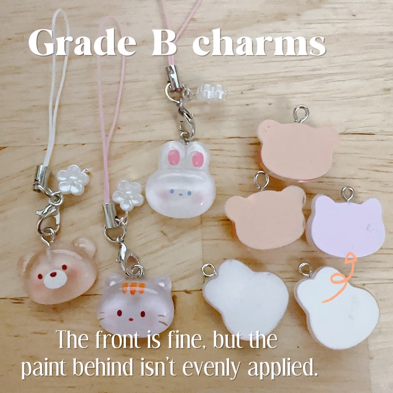 Cute Animal Phone Charm-Kawaii Keychains Transparent Jelly Aesthetic Gift Accessories y2k AirPods strap strings image 9