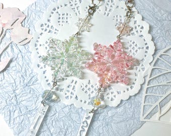 Snowflake Phone Carm Cute Phone Straps y2k Gift ideas  Aesthetic Gift for her Coquette Kpop Binder charm Camera Charm