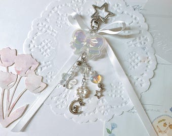Cute Bow Tie Keychain Bag Charm Cute Anilmal Phone Charm gift, Backpack Charm, Anime Car Hanger, Bag Accessories Coquette Gift